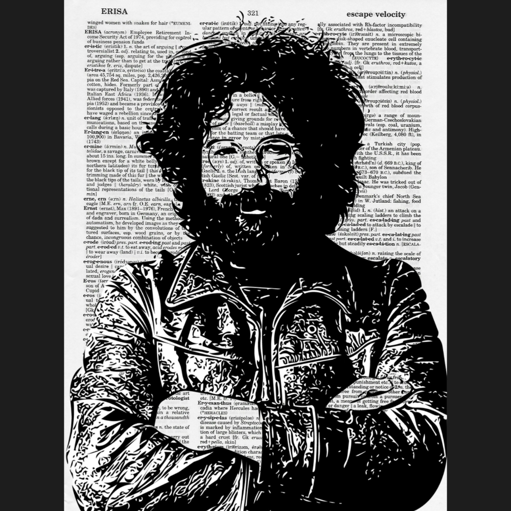 Jerry Garcia Grateful Dead Music Dictionary Print - Picture 1 of 4
